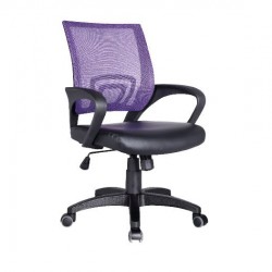 BF2101 πολυθρόνα με ανάκλιση Μωβ Mesh/Μαύρο PU